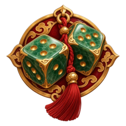 Regular badge: two dice with a tassel